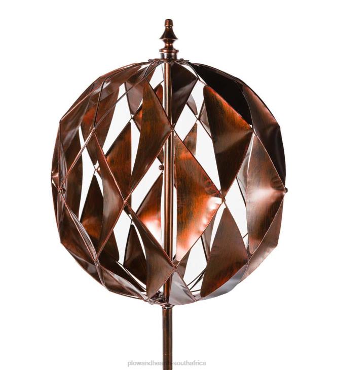 Yard & Garden Plow & Hearth Harlequin Ball Wind Spinner - Copper NFLB62