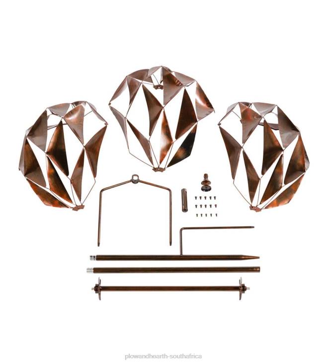 Yard & Garden Plow & Hearth Harlequin Ball Wind Spinner - Copper NFLB62