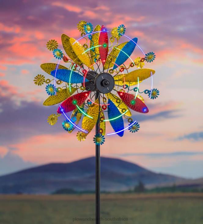 Yard & Garden Plow & Hearth Light In Motion Petal Wind Spinner - Multi NFLB270