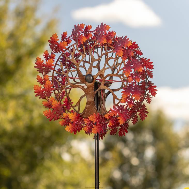 Yard & Garden Plow & Hearth Oak Leaves Tree of Life Metal Wind Spinner NFLB256