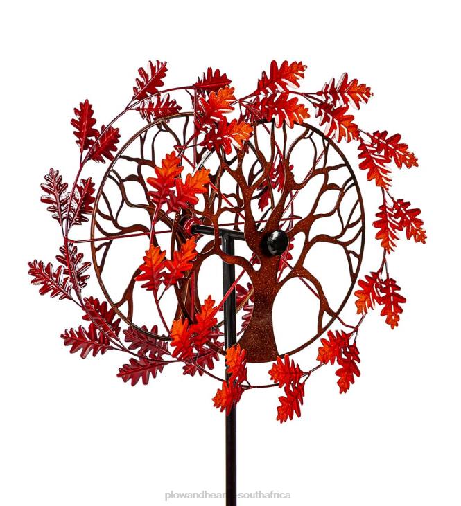 Yard & Garden Plow & Hearth Oak Leaves Tree of Life Metal Wind Spinner NFLB256