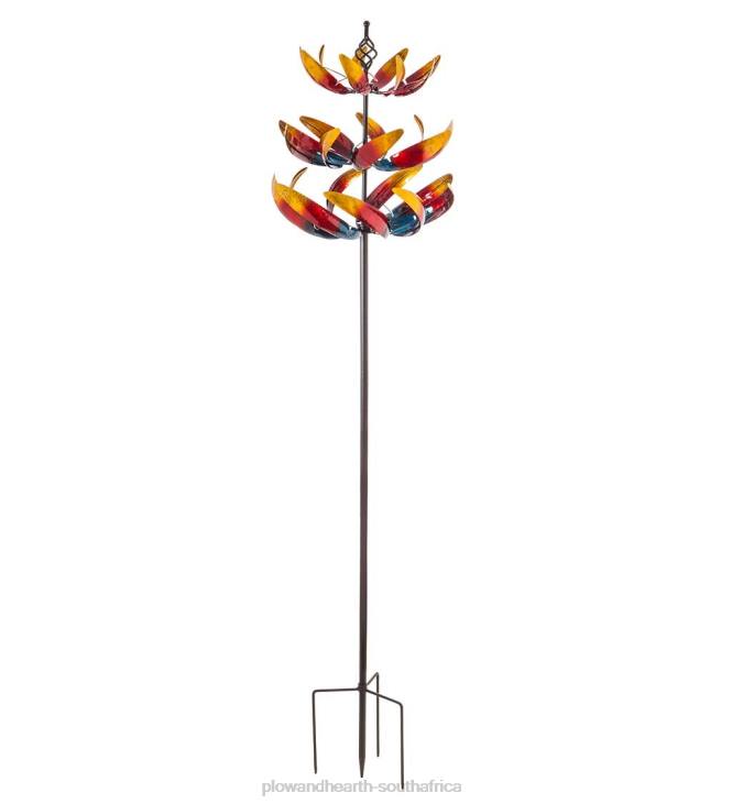 Yard & Garden Plow & Hearth Ombre Waves Three-Tier Metal Wind Spinner NFLB137