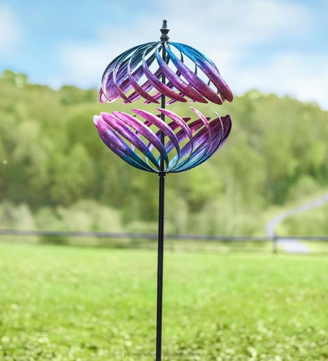 Yard & Garden Plow & Hearth Oversized Split Sphere Metal Wind Spinner NFLB163