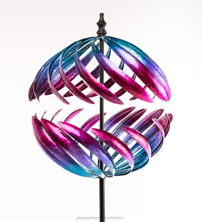 Yard & Garden Plow & Hearth Oversized Split Sphere Metal Wind Spinner NFLB163