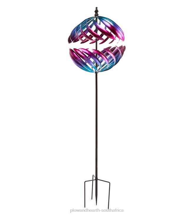 Yard & Garden Plow & Hearth Oversized Split Sphere Metal Wind Spinner NFLB163