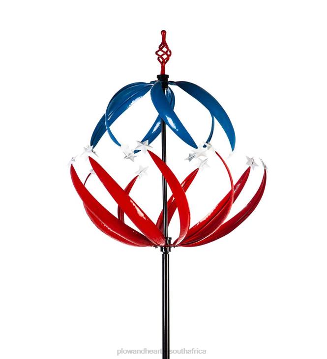 Yard & Garden Plow & Hearth Patriotic Stars Wind Spinner NFLB372