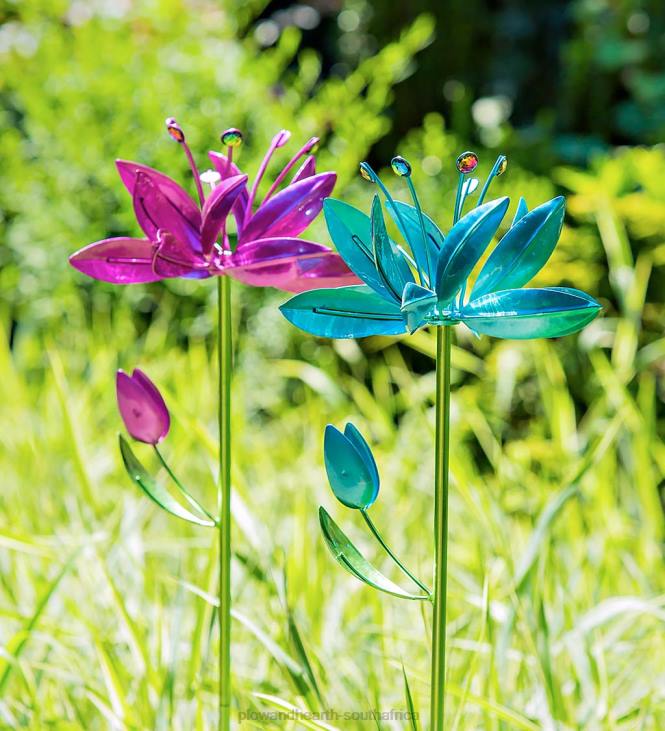 Yard & Garden Plow & Hearth Spinning Blooms Wind Spinners, Set of 2 NFLB222