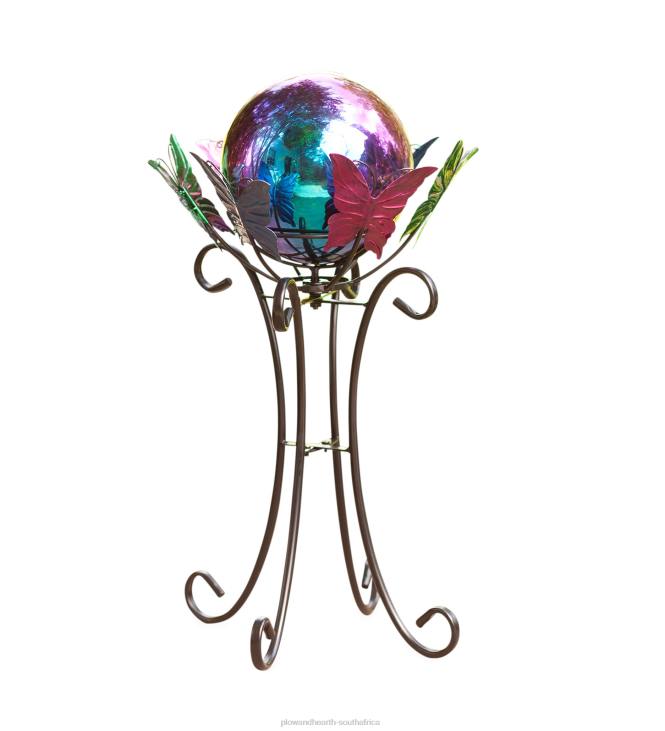 Yard & Garden Plow & Hearth Spinning Butterfly Gazing Ball Stand NFLB413