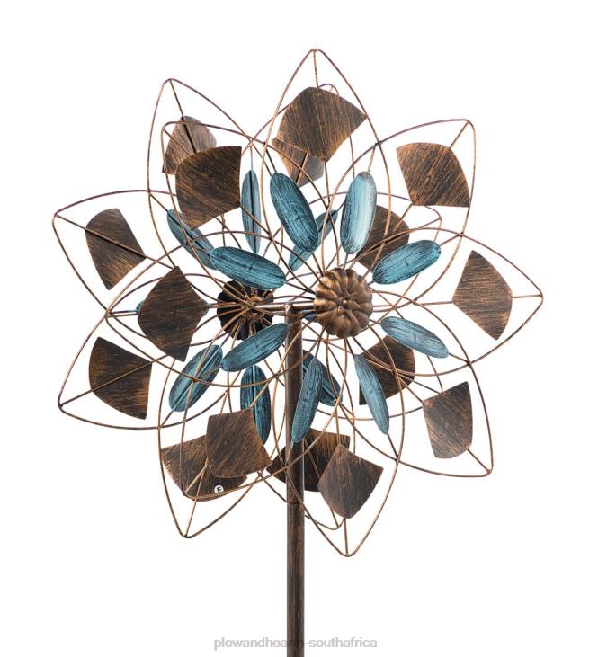 Yard & Garden Plow & Hearth Verdigris and Copper Petals Wind Spinner NFLB202