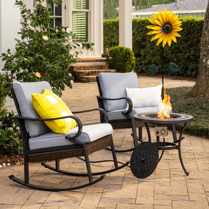 Yard & Garden Plow & Hearth Yellow Sunflower Wind Spinner NFLB67