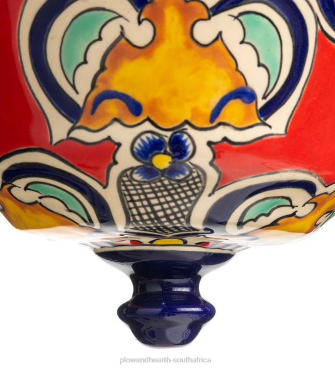 Yard & Garden Plow & Hearth Authentic Mexican Talavera Hanging Planter - Black NFLB937
