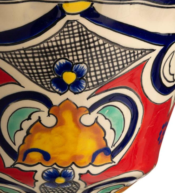 Yard & Garden Plow & Hearth Authentic Mexican Talavera Hanging Planter - Black NFLB937