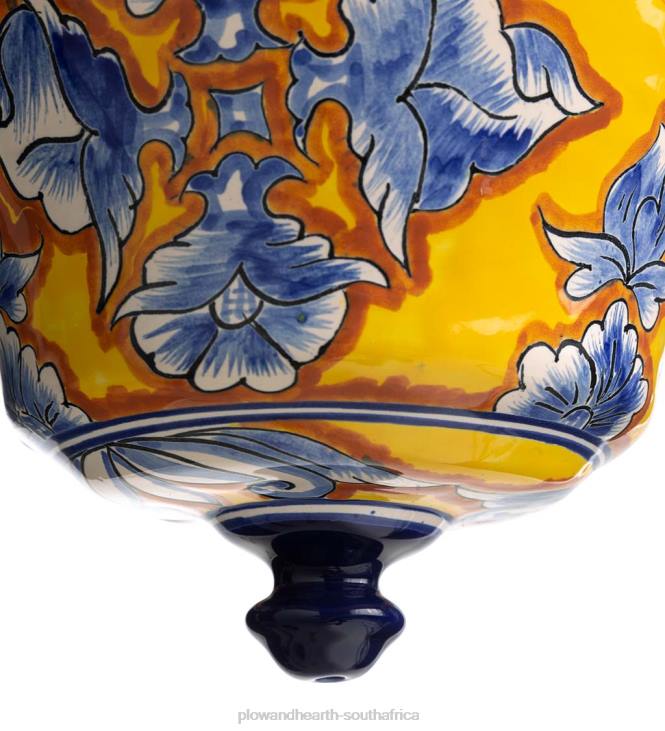 Yard & Garden Plow & Hearth Authentic Mexican Talavera Hanging Planter - Black NFLB937