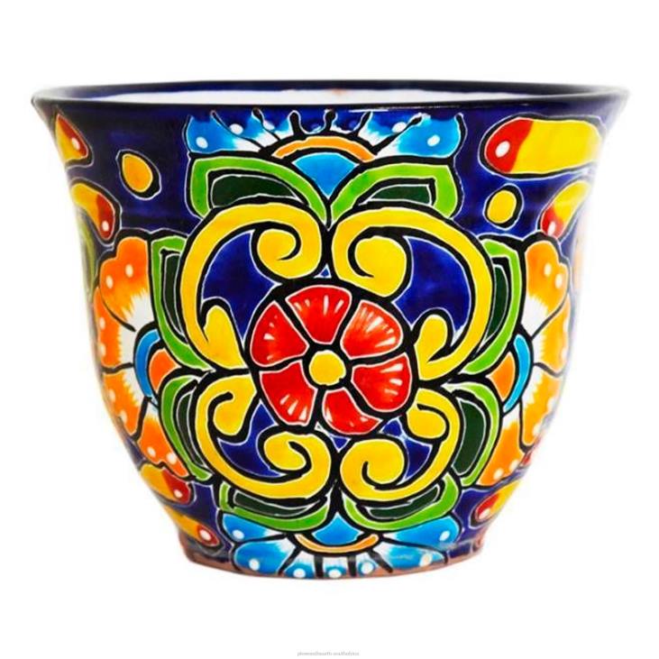 Yard & Garden Plow & Hearth Blue Floral Talavera Planter NFLB956