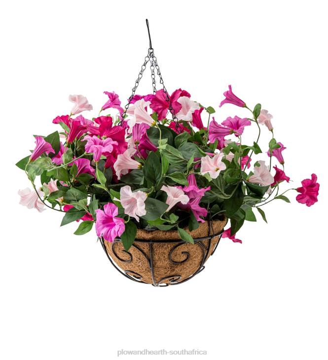 Yard & Garden Plow & Hearth Faux Petunia Hanging Basket - Purple NFLB968