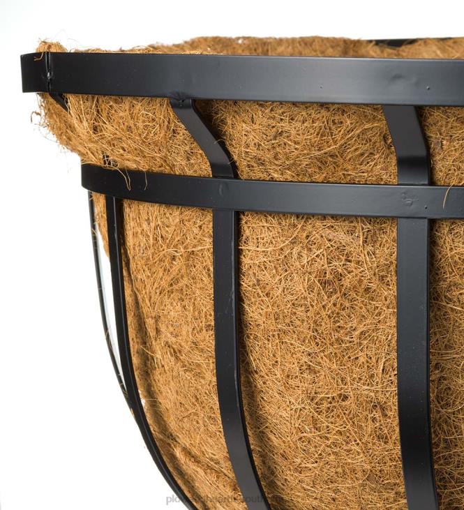 Yard & Garden Plow & Hearth Footed Metal Basket Planter with Coco Liner NFLB914
