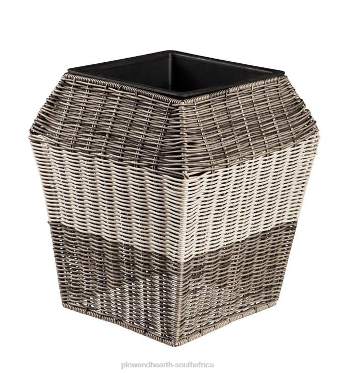 Yard & Garden Plow & Hearth Indoor/Outdoor Coastal Wicker Planters, Set of 3 NFLB969