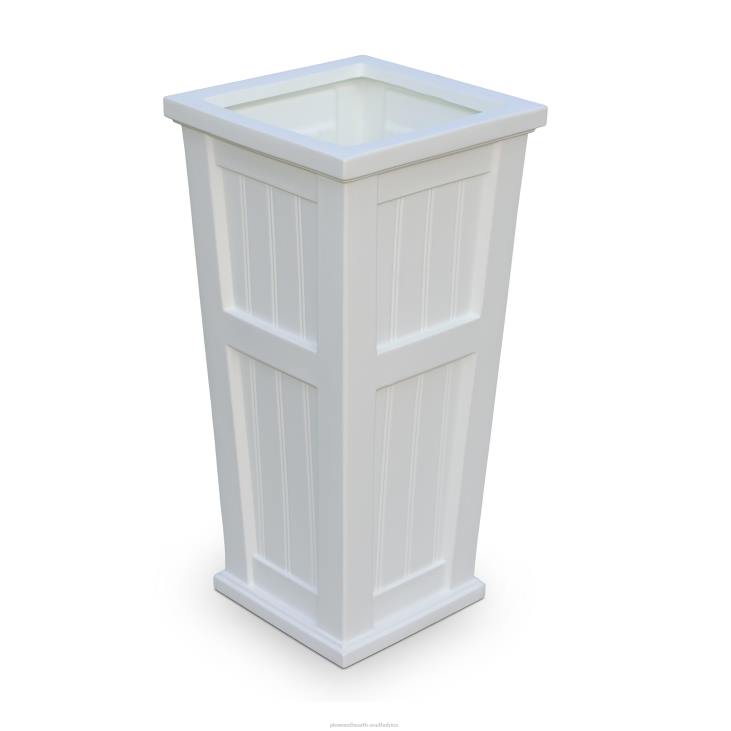 Yard & Garden Plow & Hearth Lexington Tall Self-Watering Planter - White NFLB908