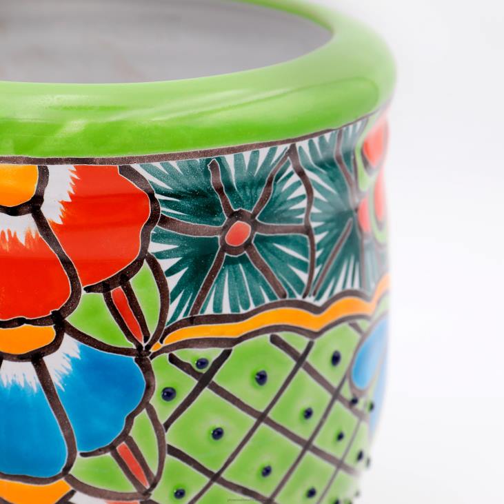 Yard & Garden Plow & Hearth Medium Green Talavera Planter NFLB955