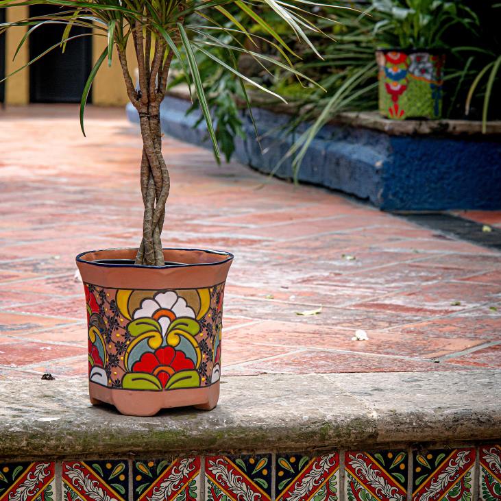 Yard & Garden Plow & Hearth Medium Octagon Talavera Flower Vase NFLB957