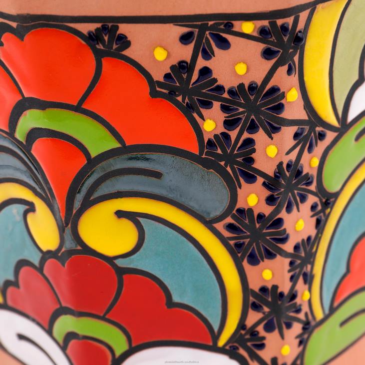 Yard & Garden Plow & Hearth Medium Octagon Talavera Flower Vase NFLB957