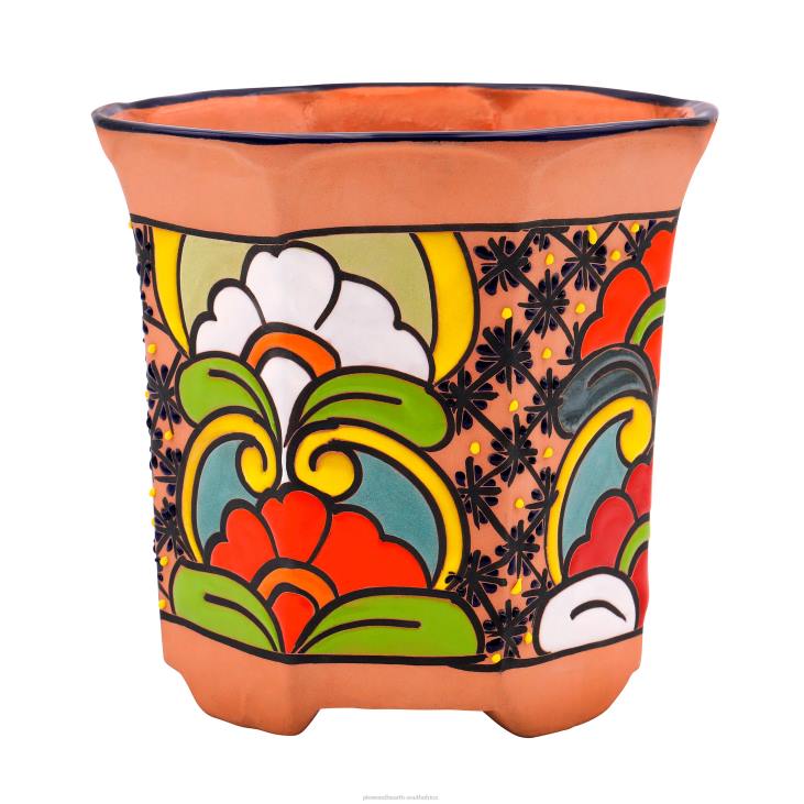 Yard & Garden Plow & Hearth Medium Octagon Talavera Flower Vase NFLB957
