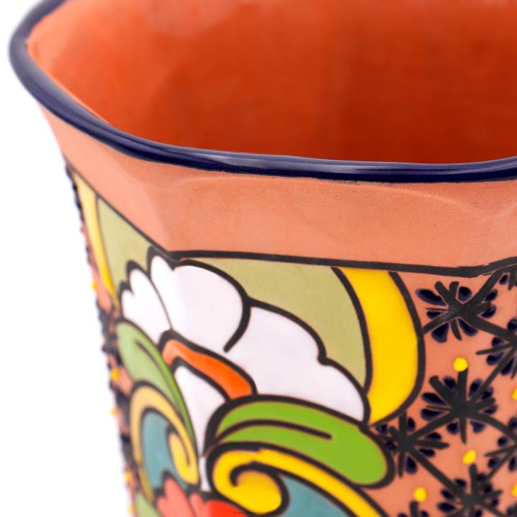 Yard & Garden Plow & Hearth Medium Octagon Talavera Flower Vase NFLB957