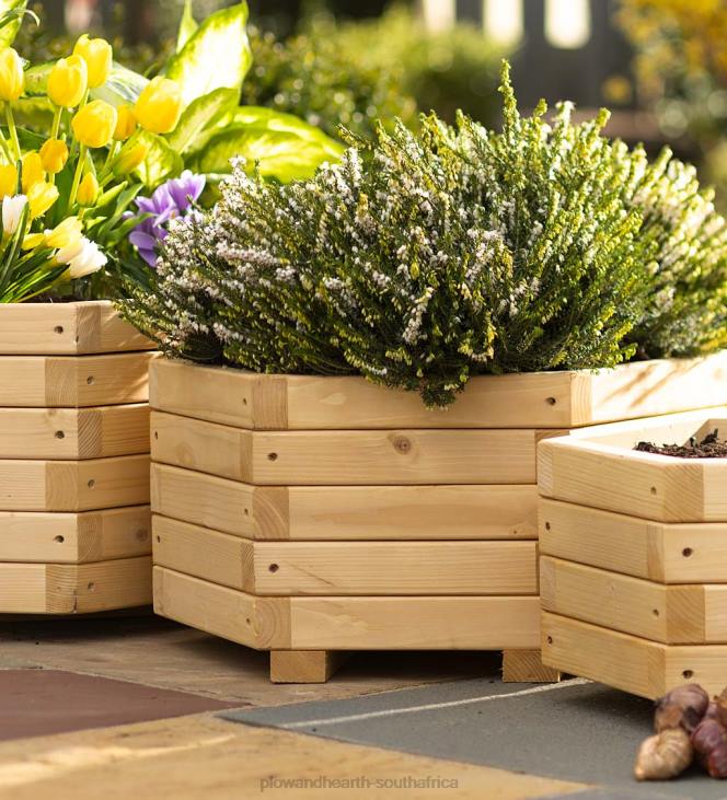 Yard & Garden Plow & Hearth Nested Hexagon Planters, Set of 3 NFLB919