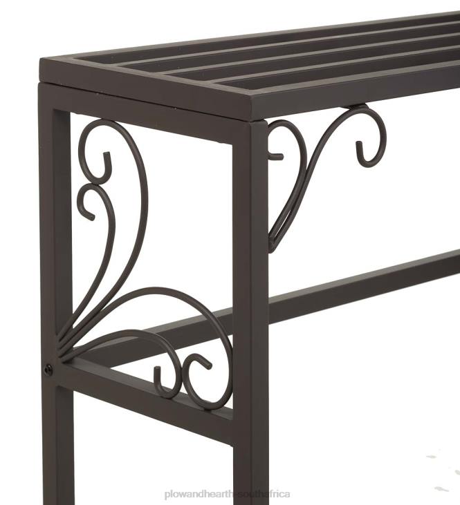 Yard & Garden Plow & Hearth Nesting Metal Plant Stands with Scrollwork, Set of Three NFLB912