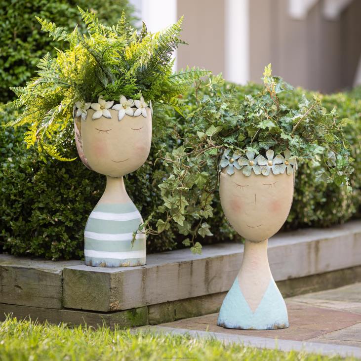 Yard & Garden Plow & Hearth Pastel Head Planter, Solid NFLB933