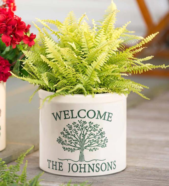 Yard & Garden Plow & Hearth Personalized Tree of Life Crock - Black NFLB922