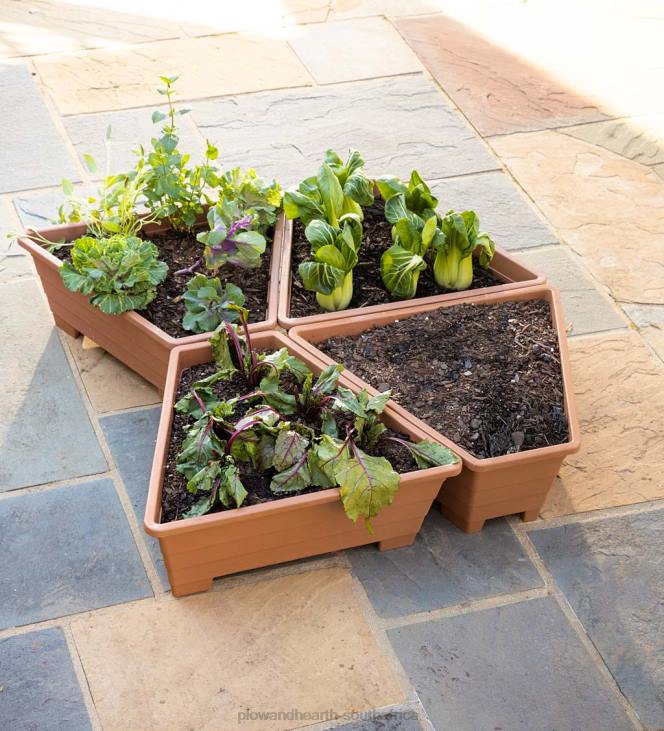 Yard & Garden Plow & Hearth Raised Modular Conversion Planters, Set of 4 NFLB920