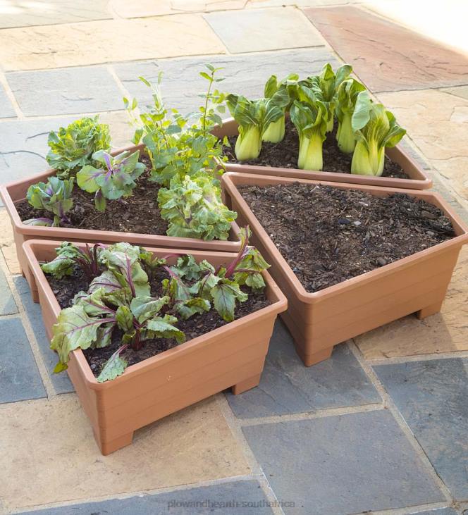 Yard & Garden Plow & Hearth Raised Modular Conversion Planters, Set of 4 NFLB920