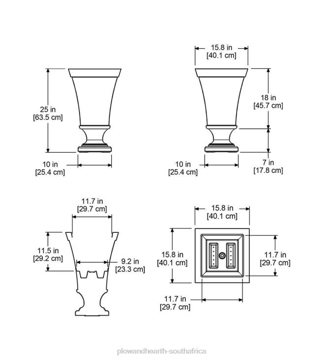 Yard & Garden Plow & Hearth Richmond Self-Watering Pedestal Urn Planter - White NFLB913