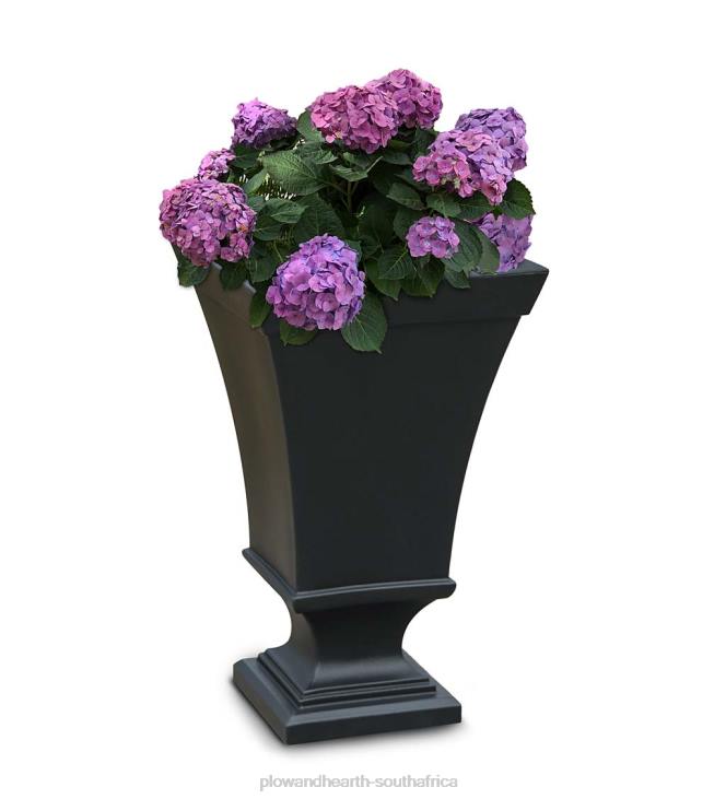 Yard & Garden Plow & Hearth Richmond Self-Watering Pedestal Urn Planter - White NFLB913