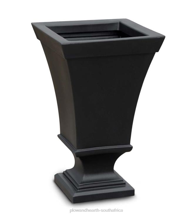 Yard & Garden Plow & Hearth Richmond Self-Watering Pedestal Urn Planter - White NFLB913