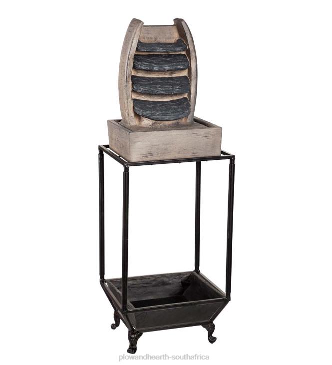 Yard & Garden Plow & Hearth Waterfall Fountain with Planter Shelf NFLB973