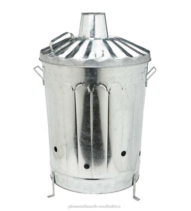 Yard & Garden Plow & Hearth Galvanized Metal Garden/Home Incinerator Waste Can NFLB990
