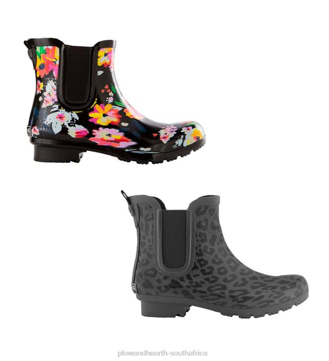 Yard & Garden Plow & Hearth Waterproof Chelsea Print Rubber Boots - Matte Leopard Print - Size 10 NFLB991