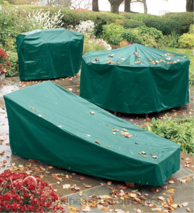 Yard & Garden Plow & Hearth Classic Outdoor Furniture All-Weather Cover for Armchair - Green NFLB1007