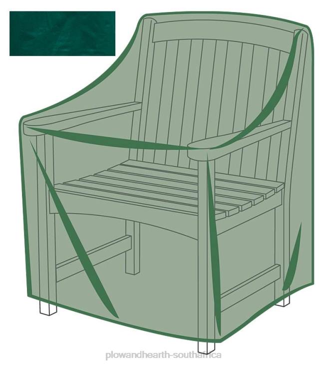 Yard & Garden Plow & Hearth Classic Outdoor Furniture All-Weather Cover for Armchair - Green NFLB1007