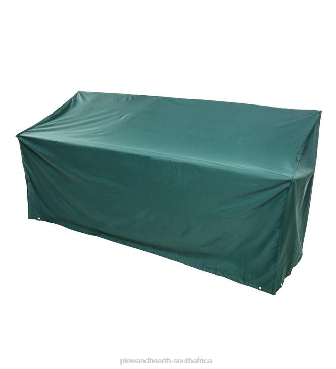 Yard & Garden Plow & Hearth Classic Outdoor Furniture All-Weather Cover for Bench - Green NFLB1049