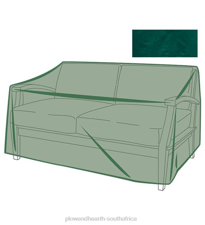 Yard & Garden Plow & Hearth Classic Outdoor Furniture All-Weather Cover for Love Seat - Green NFLB1039