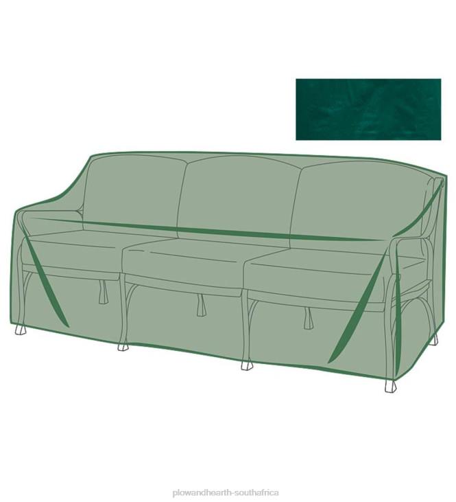 Yard & Garden Plow & Hearth Classic Outdoor Furniture All-Weather Cover for Sofa - Green NFLB1014