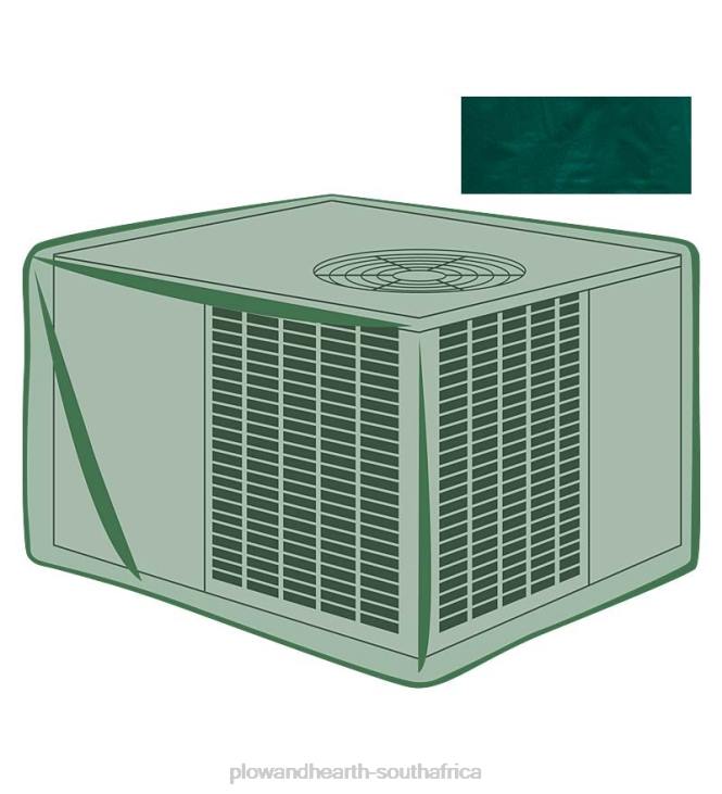 Yard & Garden Plow & Hearth Classic Outdoor Furniture All-Weather Cover for Square Air Conditioner - Green NFLB1029