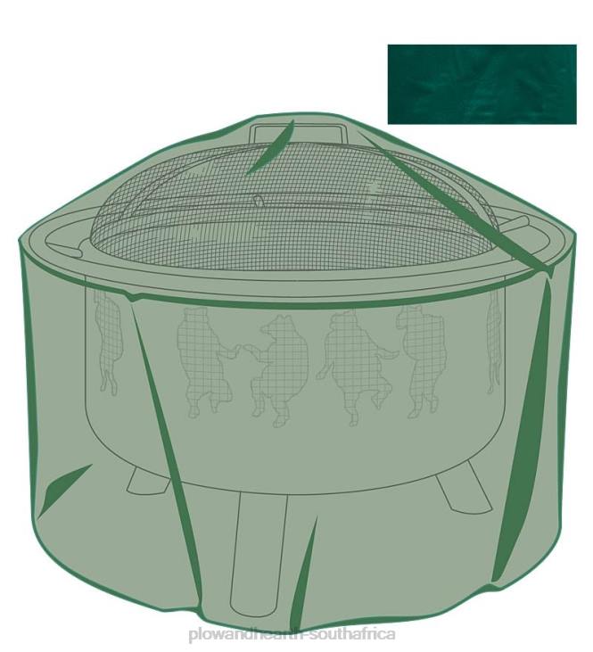 Yard & Garden Plow & Hearth Classic Outdoor Furniture All-Weather Fire Pit Cover - Green NFLB1016