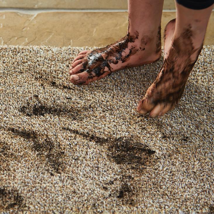Yard & Garden Plow & Hearth Cotton/Microfiber My Mat Dirt Trapping Mud Rug NFLB1018