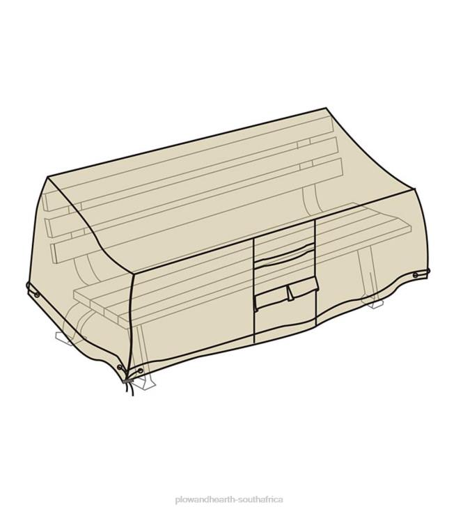 Yard & Garden Plow & Hearth Deluxe Bench Cover - Tan NFLB1026