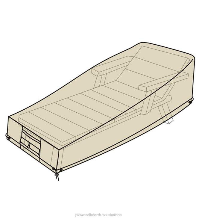 Yard & Garden Plow & Hearth Deluxe Chaise Cover - Tan NFLB1070