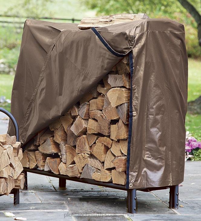 Yard & Garden Plow & Hearth Heavy Duty Steel Wood Rack with Finial Design NFLB1003